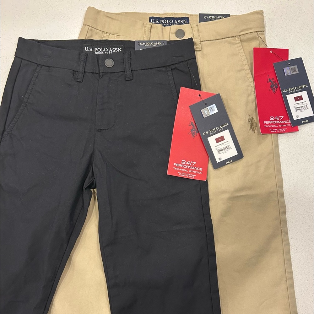 2 NWT POLO BOYS SIZE 6 PANTS